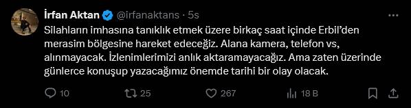 PKK'nın silah bırakma törenine katılan ekran yüzleri ve gazeteciler neler paylaştı? İşte o paylaşımlar 5